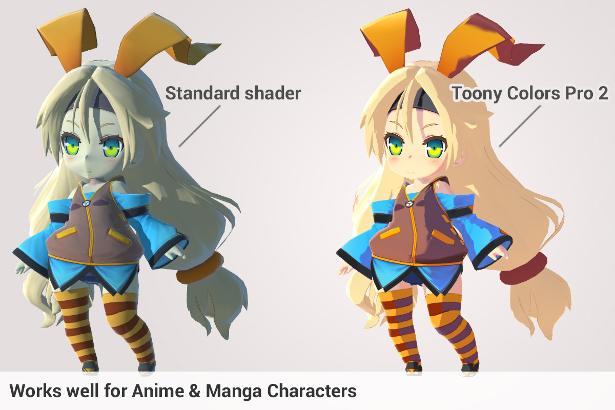 shader unity anime shading cel chan colors noire looking