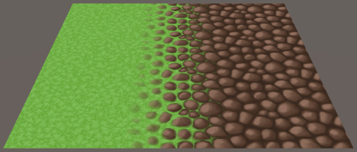 Using the height-map of the albedo texture can give height-based blending