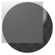 Silhouette Sphere partially occluded by a cube