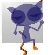 Silhouette Cat with blue semi-transparent color